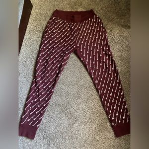 Men’s maroon printed champion sweatpants